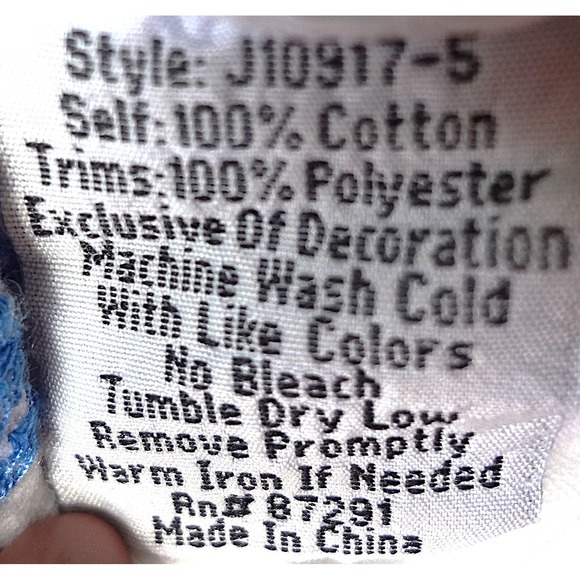 Johnny Was Embroidered Lei Lei Tunic Top Bohemian Resort White Blue Summer sz Lg - Picture 7 of 7